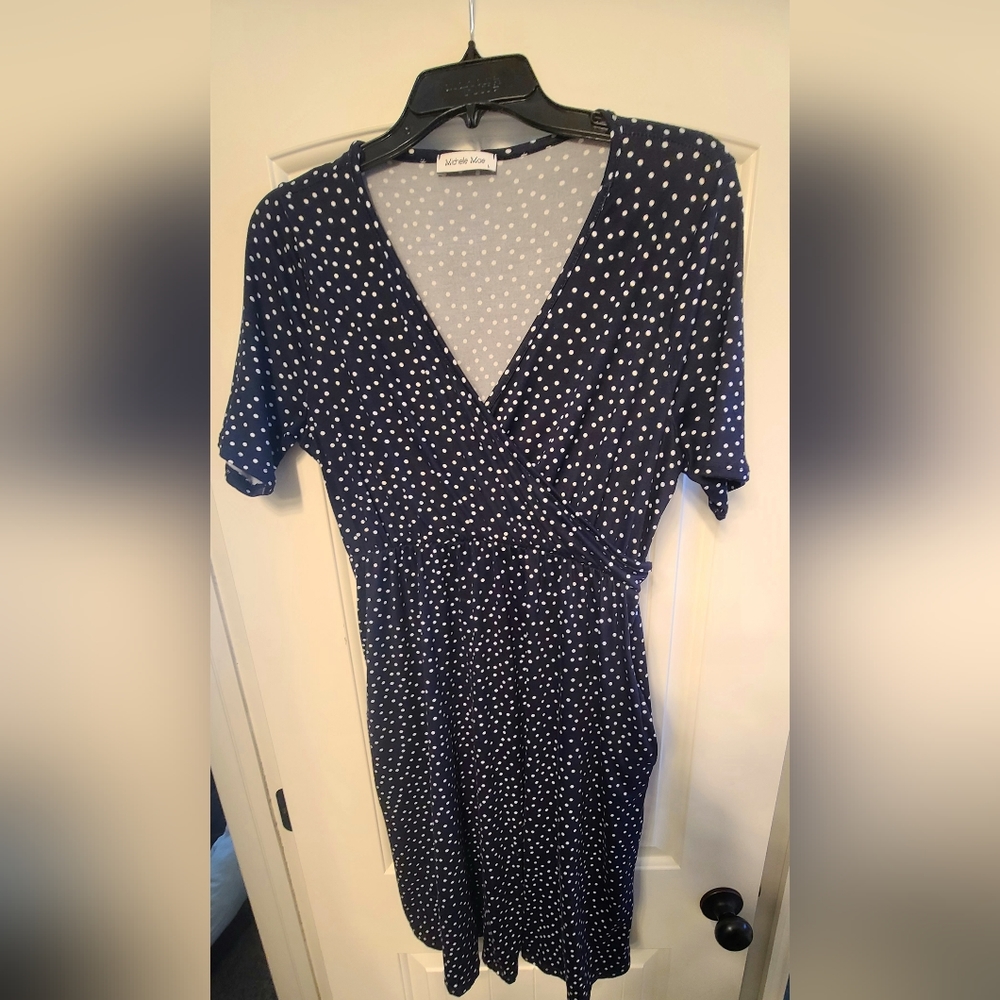 Womens Navy Midi Dress
